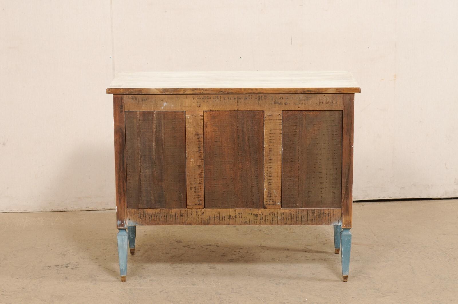 Marbre Commode néoclassique française, bleu tournesol en vente