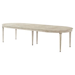 Mesa de comedor extensible neoclásica francesa