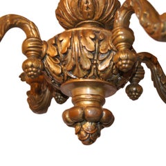 French Neoclassic Giltwood Chandelier