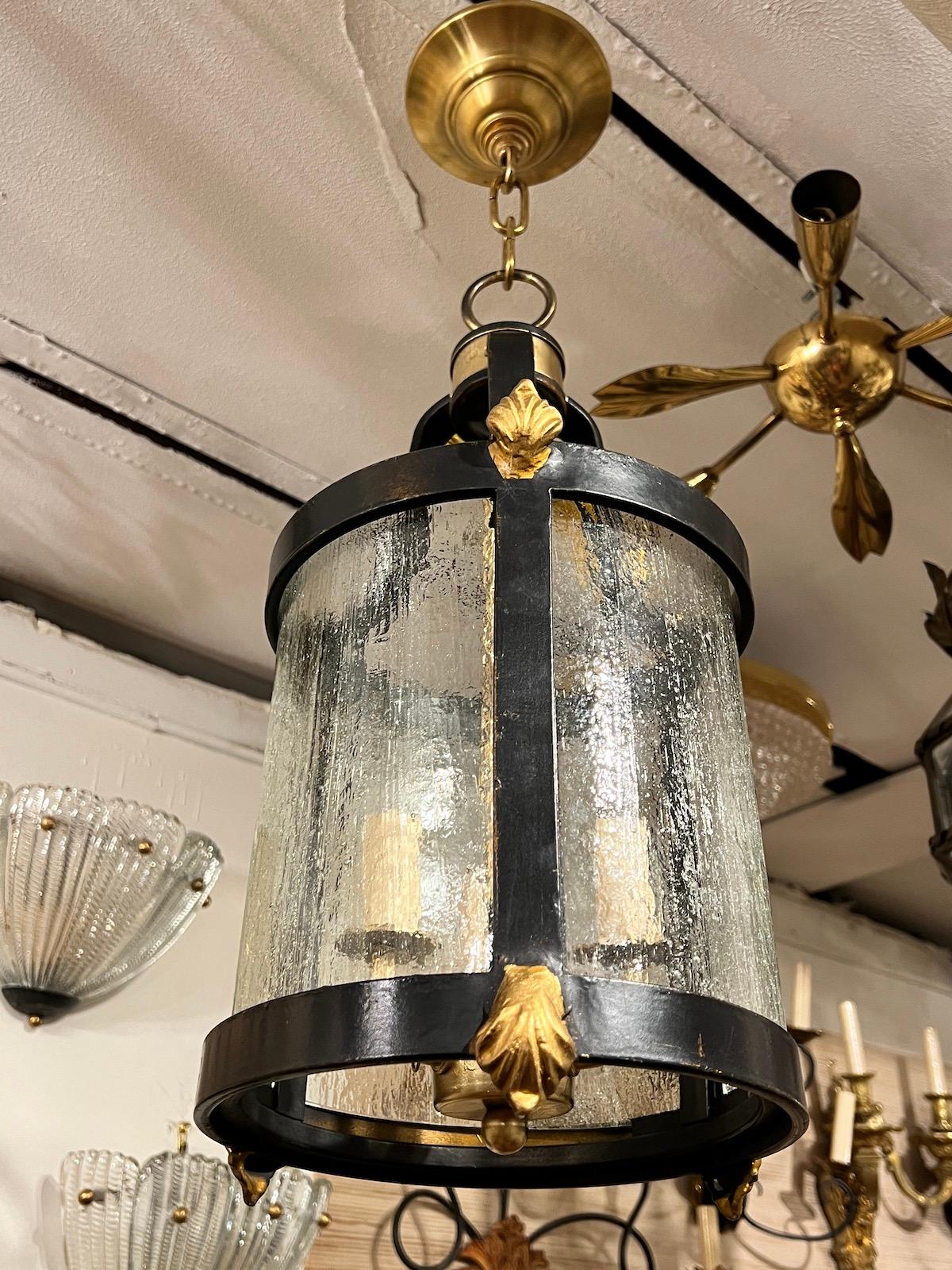 Bronze French Neoclassic Lantern For Sale