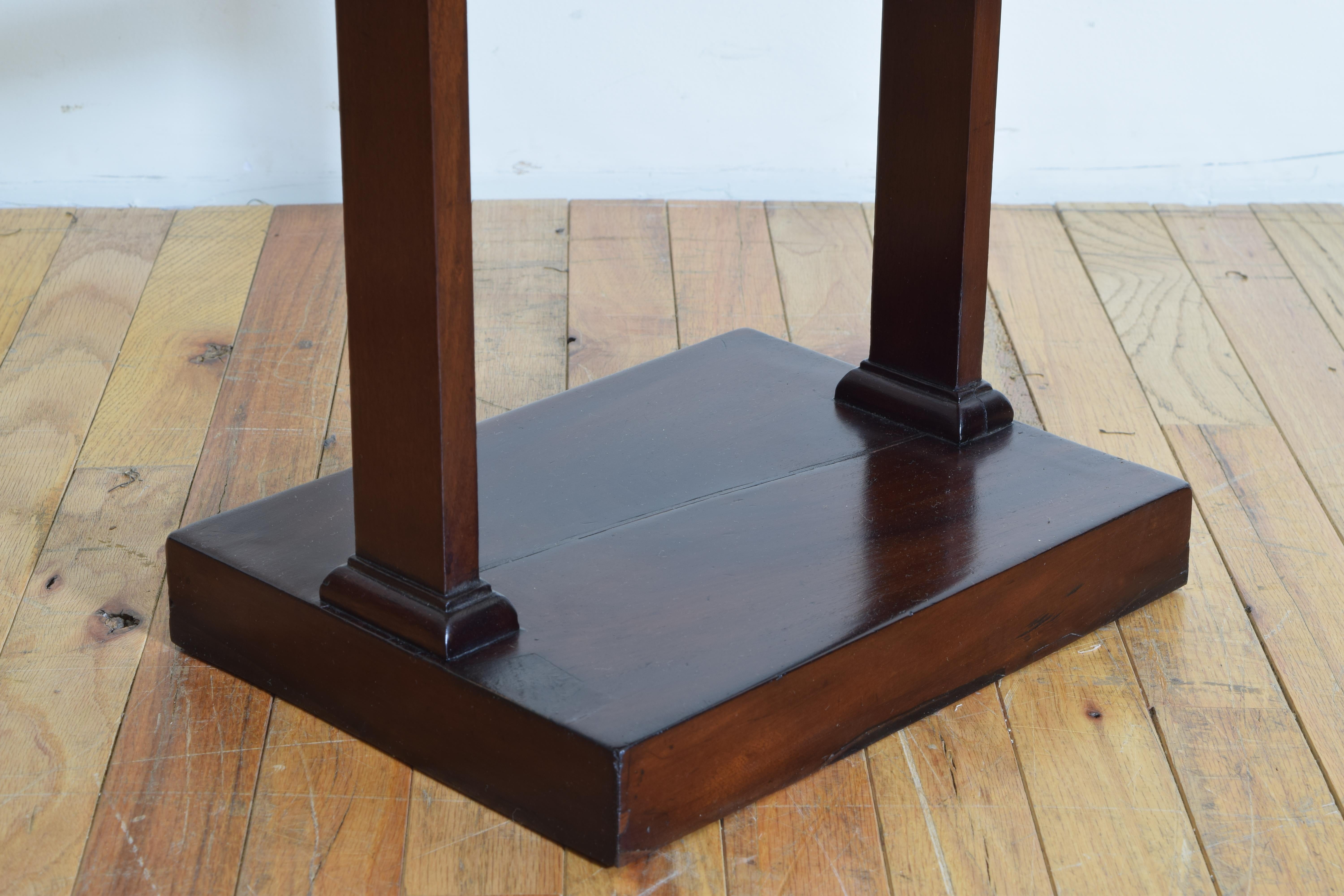 French Neoclassic Mahogany Tray Top 1-Drawer Side Table 5