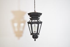 Italian Neoclassic Painted Tole Hexagonal Lantern, first quarter 20th century