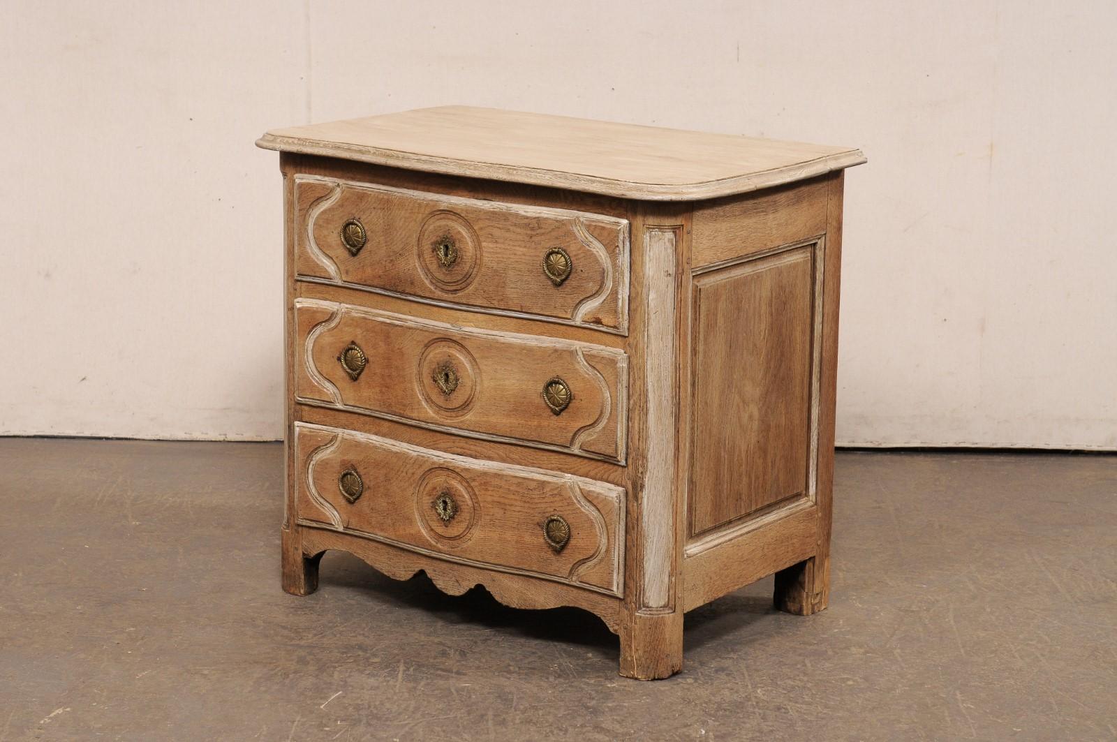 French Neoclassic Period Carved-Wood Chest w/Custom Bleached Finish 6