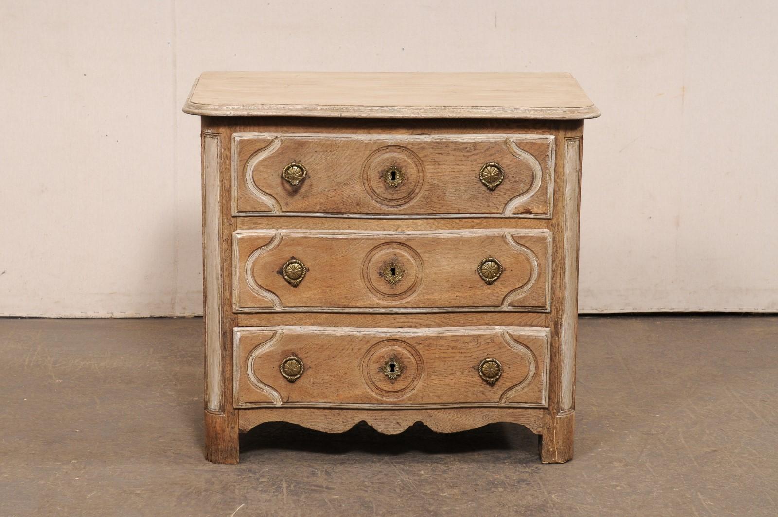 French Neoclassic Period Carved-Wood Chest w/Custom Bleached Finish 7