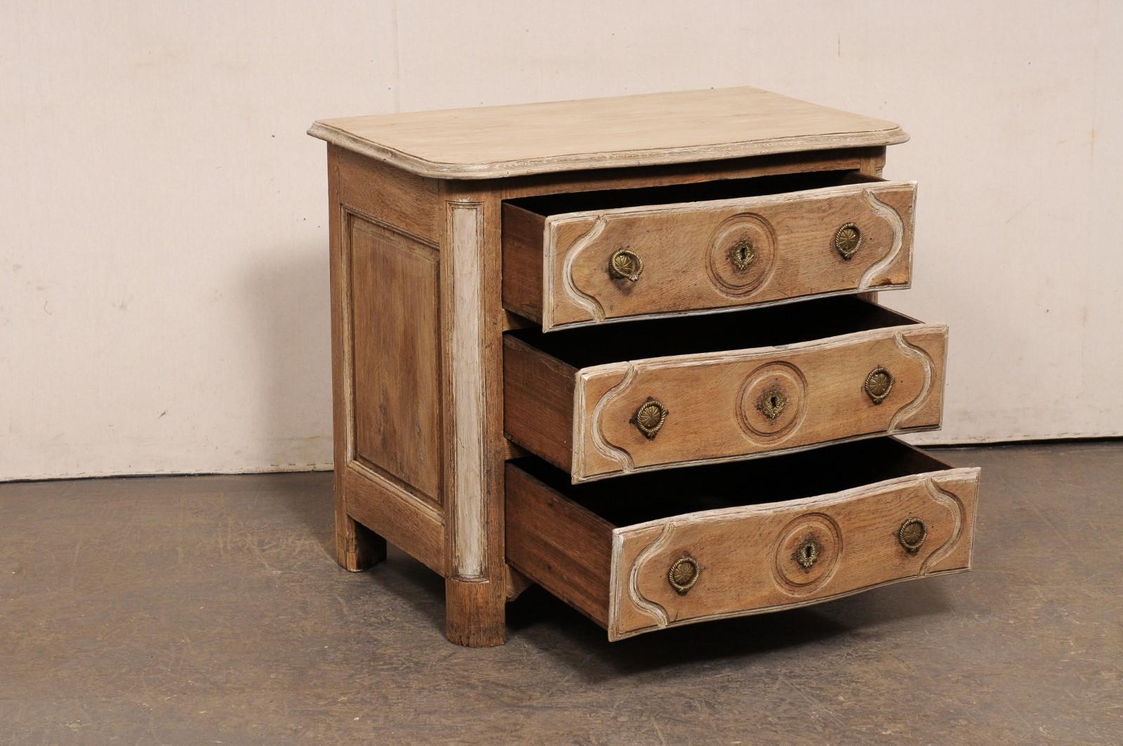 Neoclassical French Neoclassic Period Carved-Wood Chest w/Custom Bleached Finish