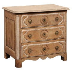 French Neoclassic Period Carved-Wood Chest w/Custom Bleached Finish