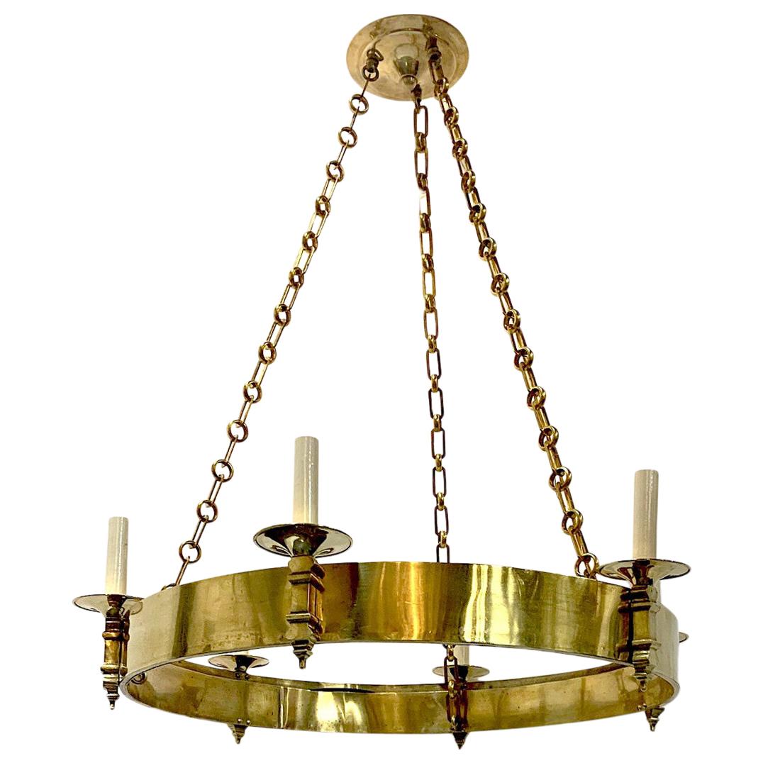 French Neoclassic Style Ring Chandelier