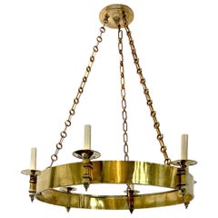 Vintage French Neoclassic Style Ring Chandelier