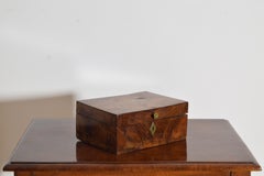 French Neoclassic Walnut Hinged Box, 2nd quarter 19th century