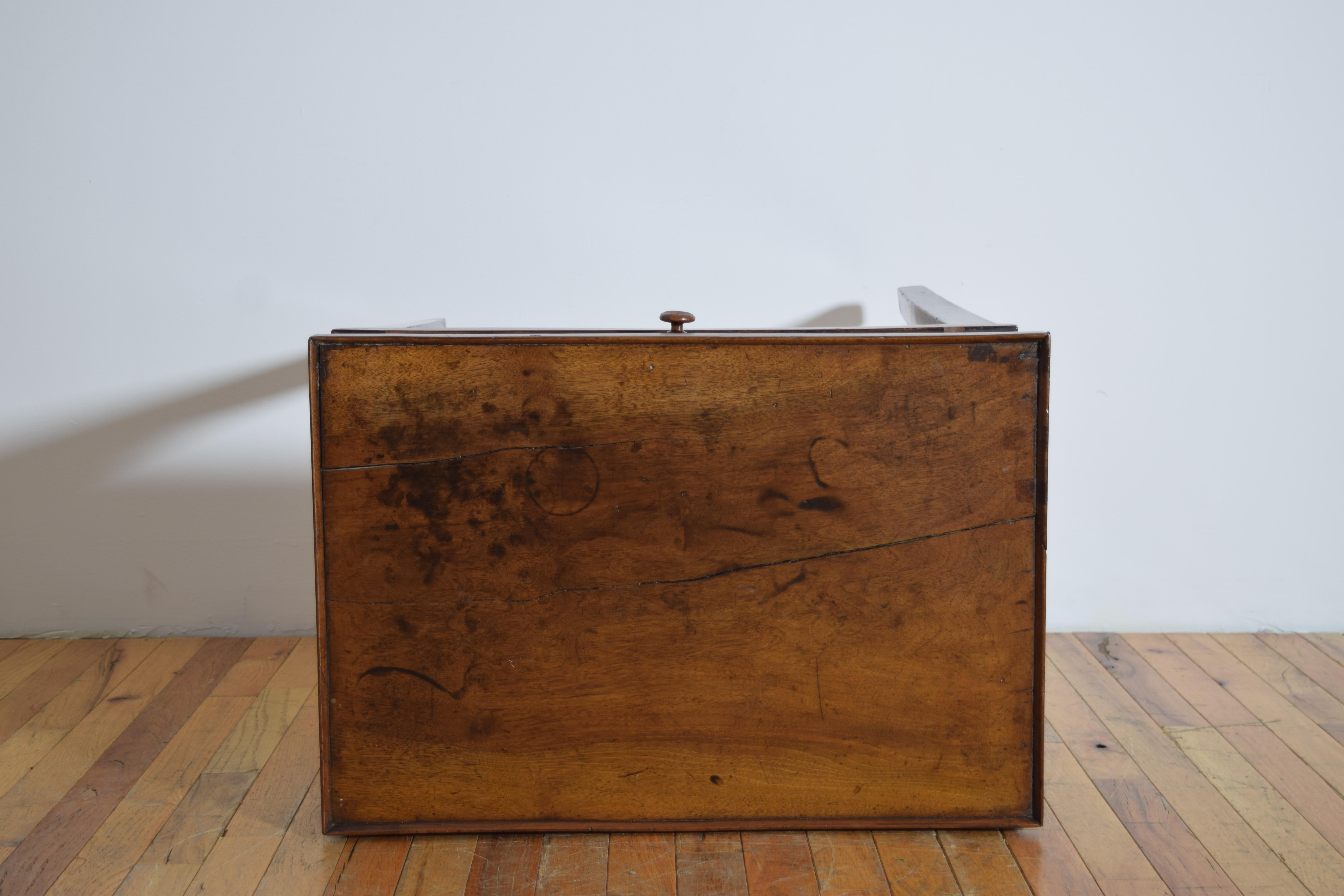 French Neoclassic, Walnut & Oak, Provinicial 1-Drawer Side Table, 2ndq 19th cen. For Sale 6