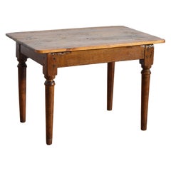 French Neoclassic Walnut & Pine Diminuitive Side / Cocktail Table, ca. 1830-1840
