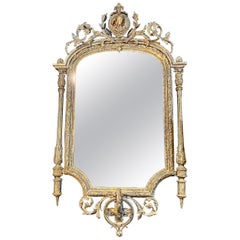 Antique French Neoclassical 19th Century Giltwood Mirror