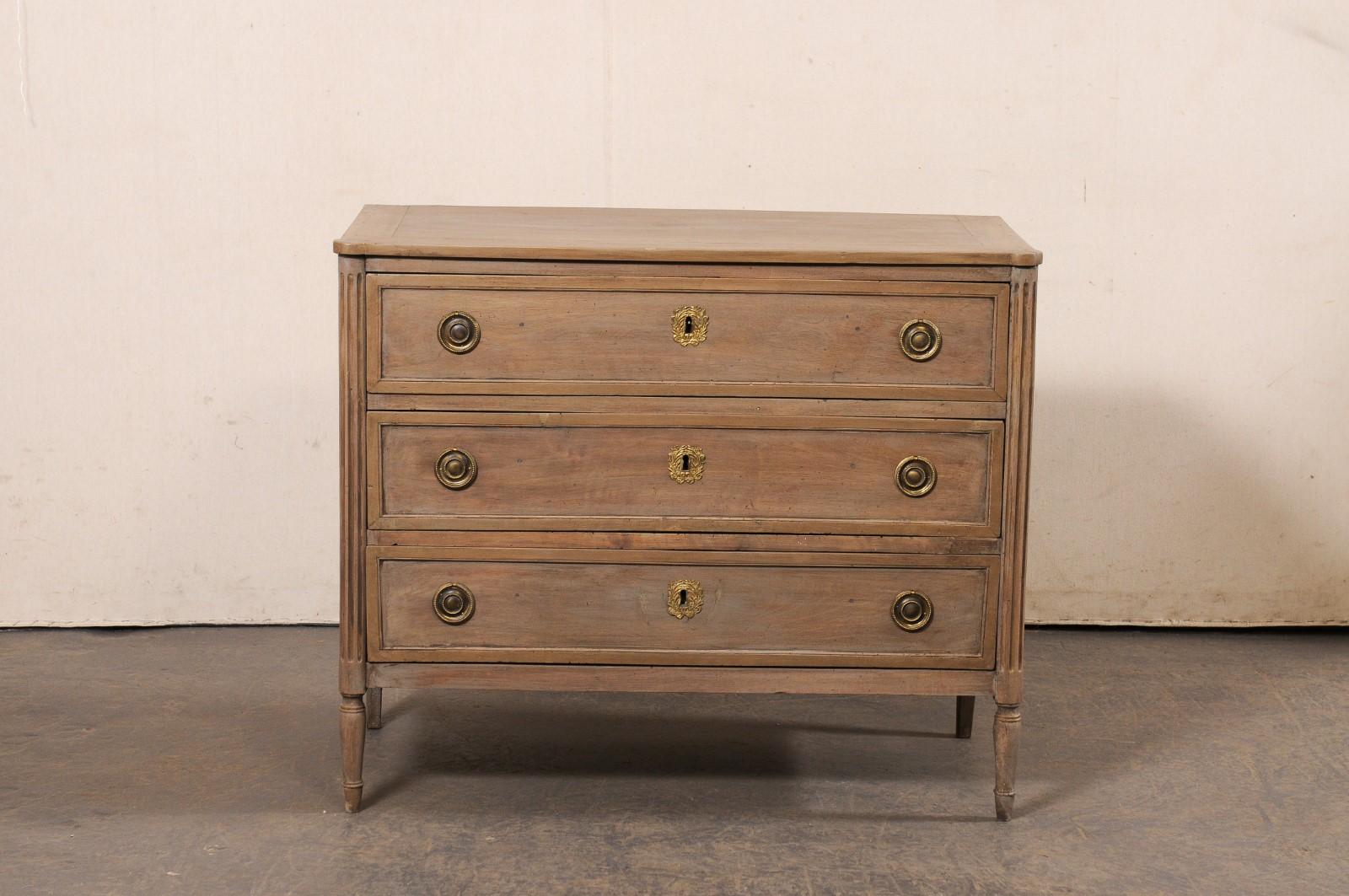 Commode francese neoclassica a 3 cassetti, XIX secolo in vendita 6