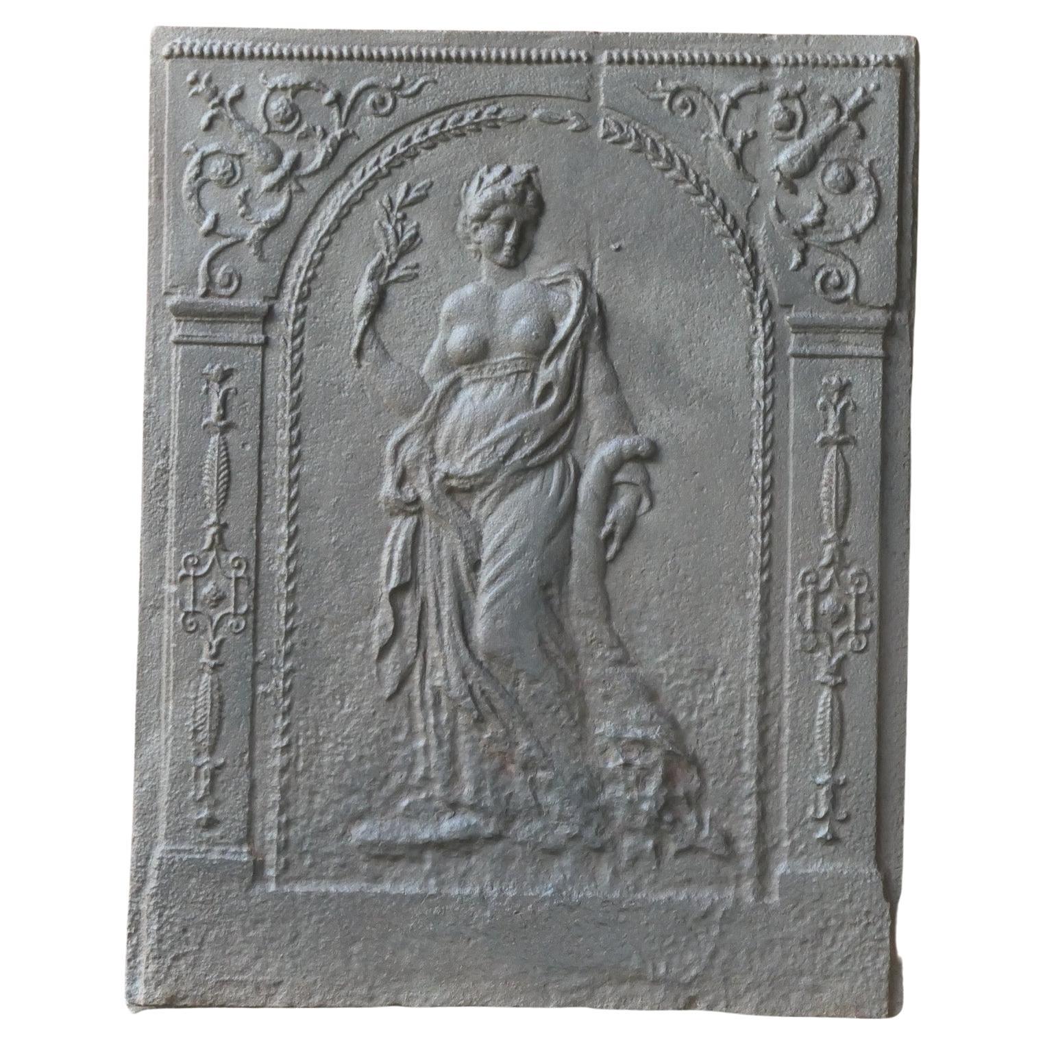 French Neoclassical 'Allegory of Peace' Fireback / Backsplash For Sale