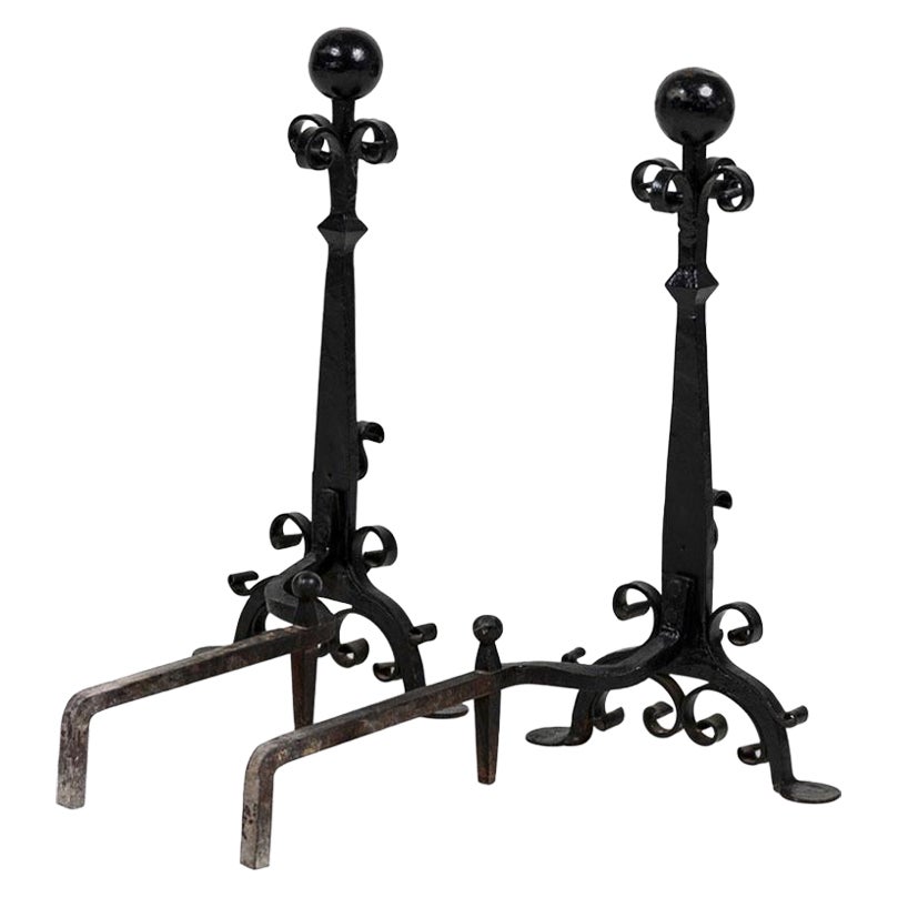 French Neoclassical Andirons For Sale