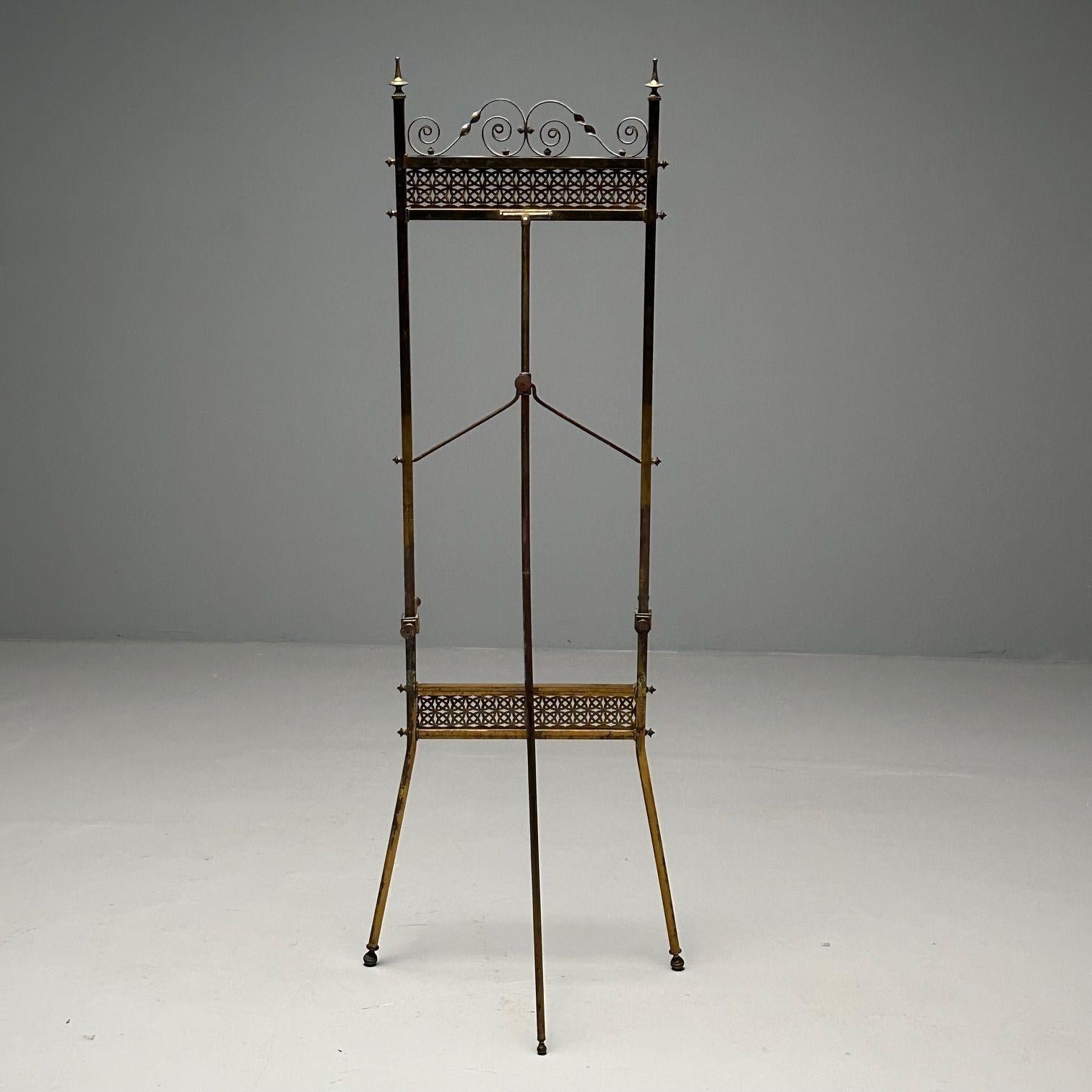 French Neoclassical, Antique Standing Easel, Bronze, France, 1940s For Sale 7