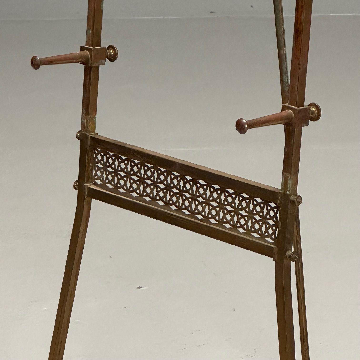 French Neoclassical, Antique Standing Easel, Bronze, France, 1940s For Sale 4
