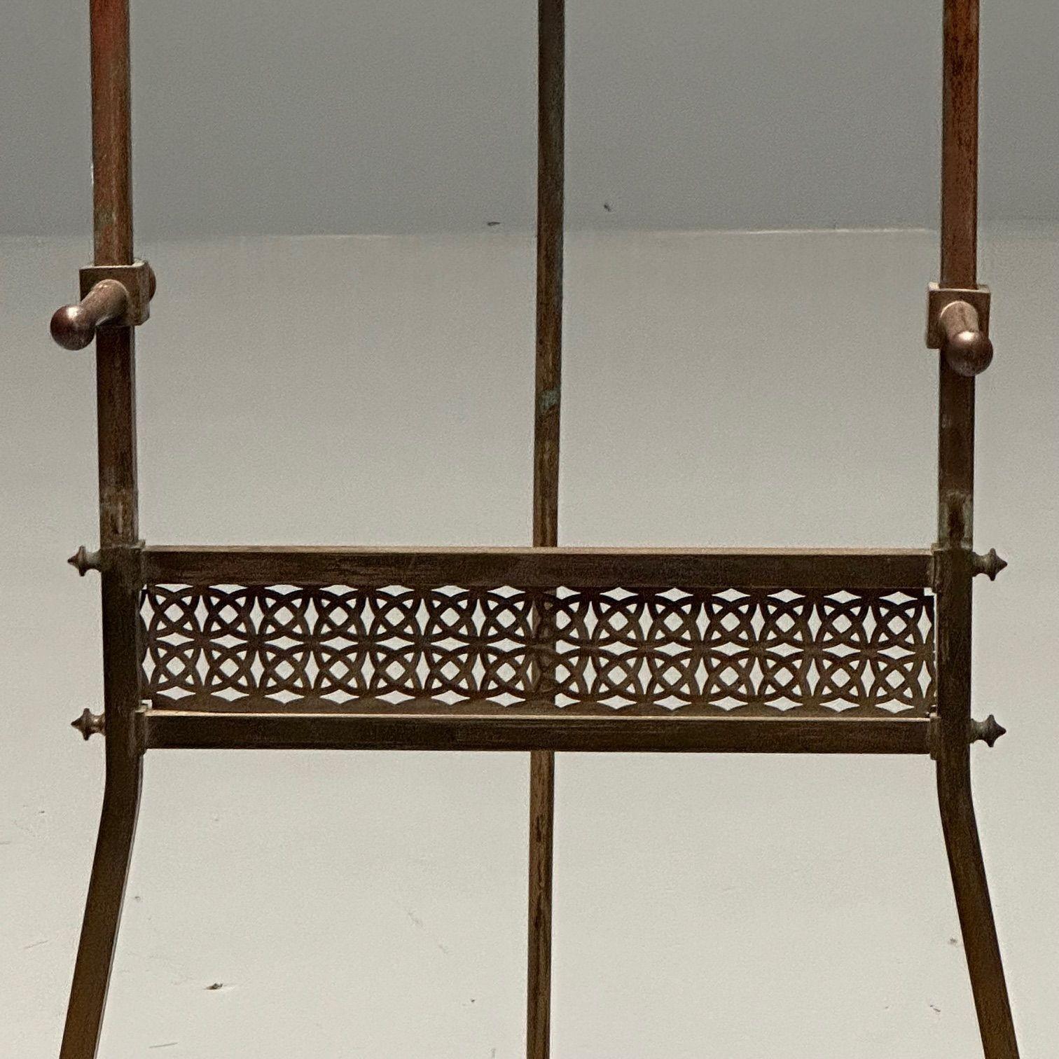 French Neoclassical, Antique Standing Easel, Bronze, France, 1940s For Sale 5