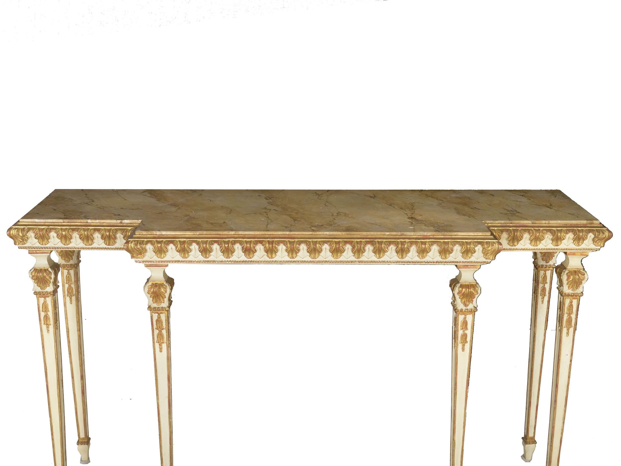 French Neoclassical Antique Style Painted Console Pier Table, 20th Century 2