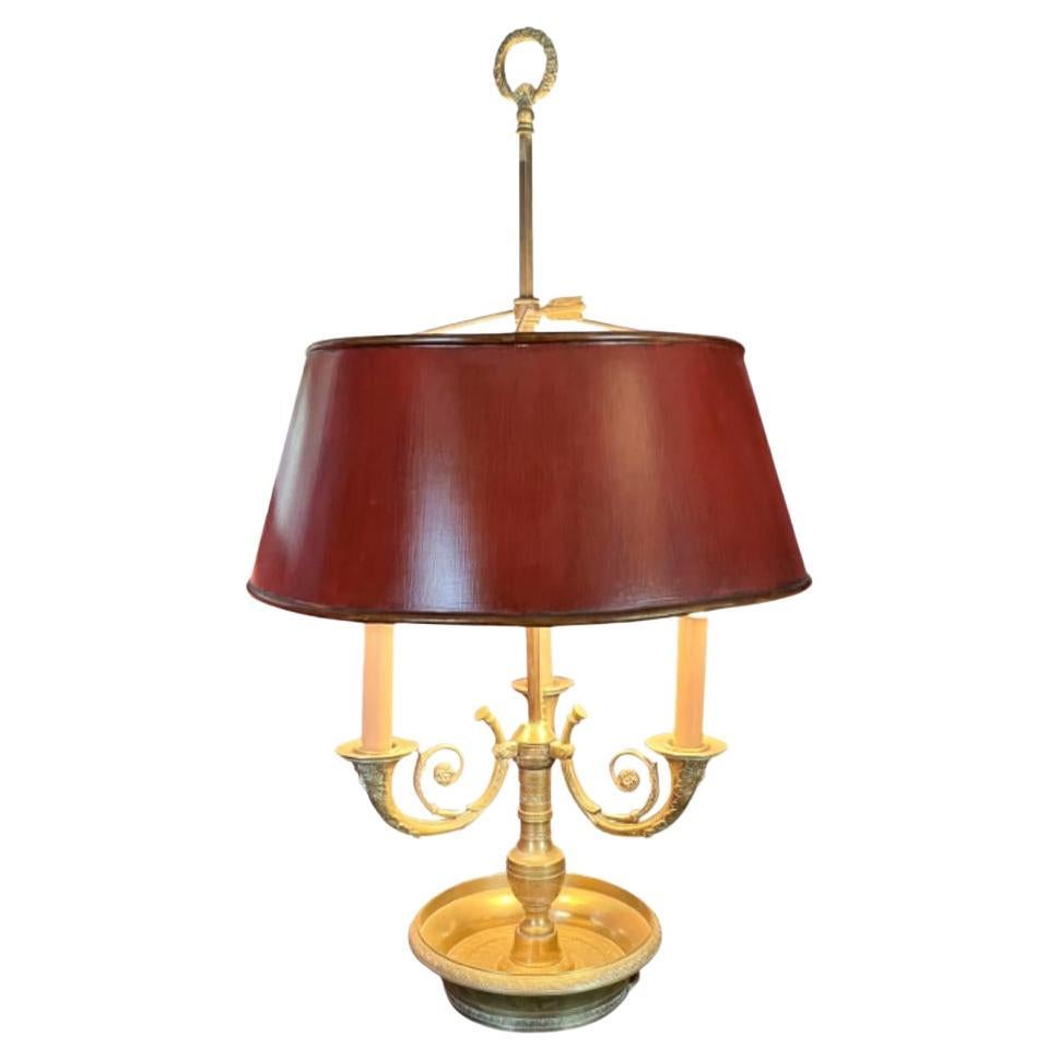 Französische neoklassizistische Bouilotte-Lampe