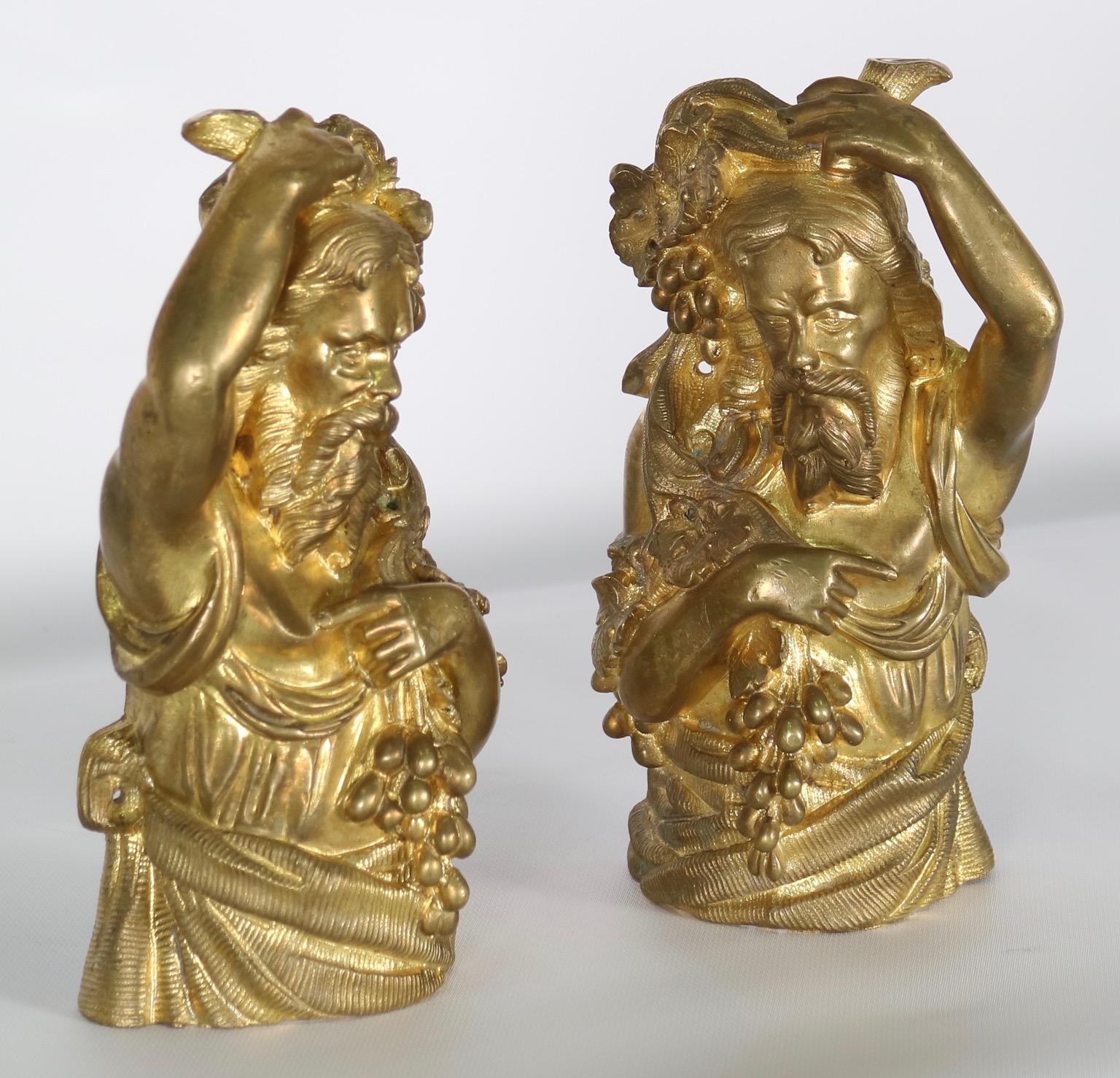 French Neoclassical Bronze Ormolu Finials 1