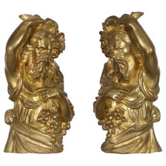 French Neoclassical Bronze Ormolu Finials