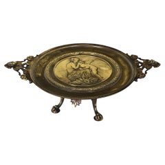 French Neoclassical Bronze Tazza of Cupid and Venus