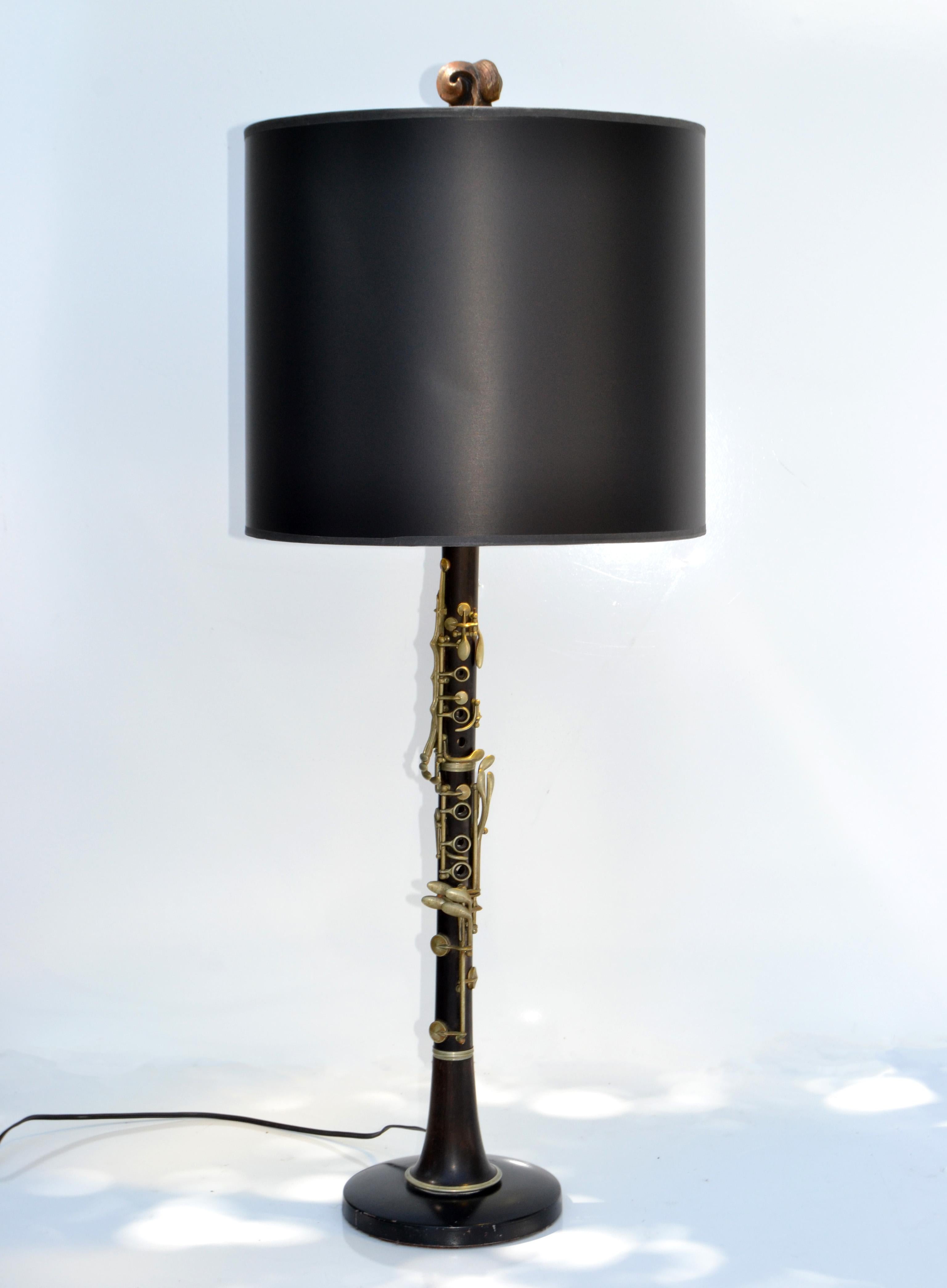 brass lamp black shade