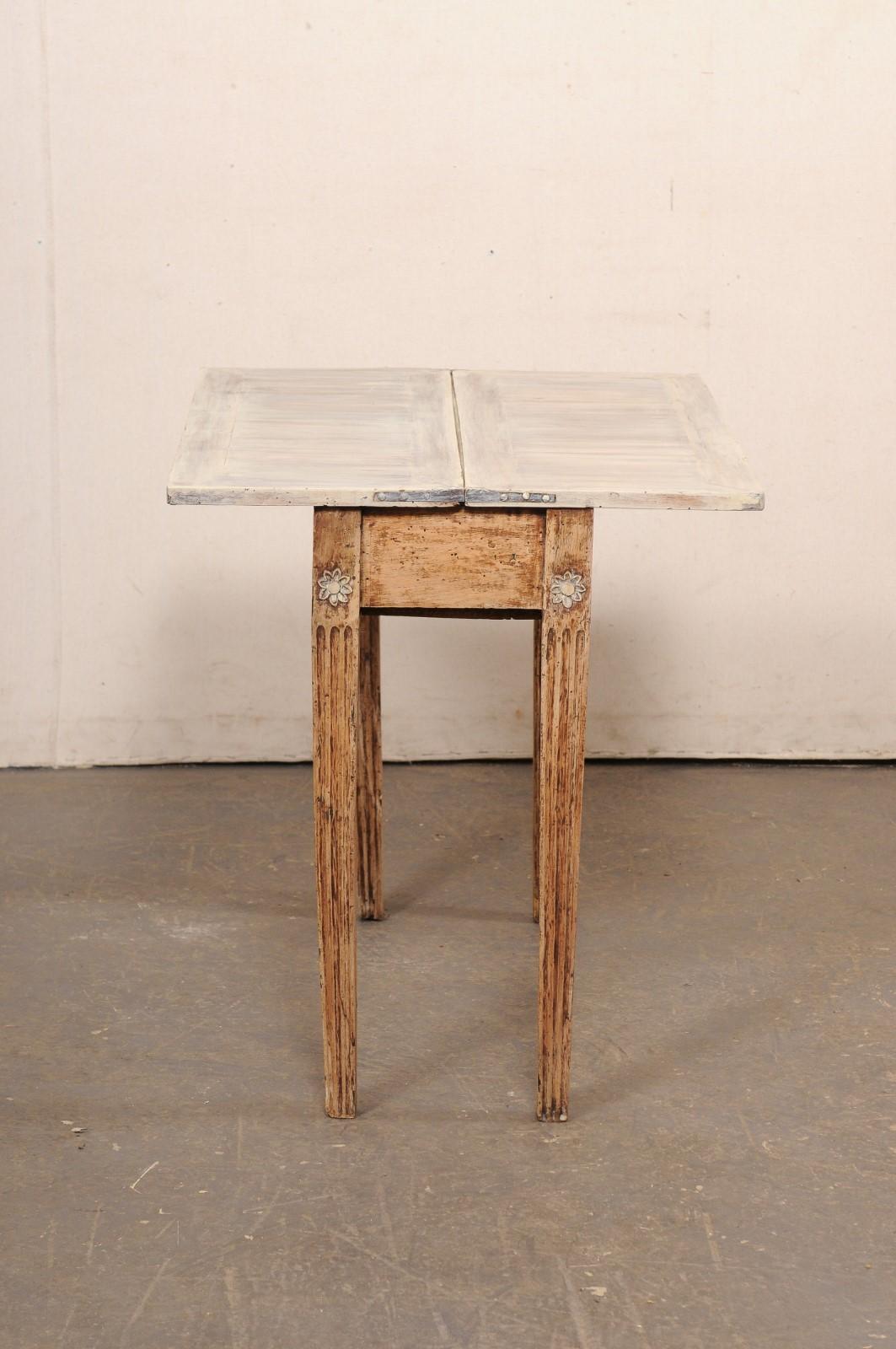 French Neoclassical Console Table w/Expandable-Top that Doubles, 19th C. For Sale 7