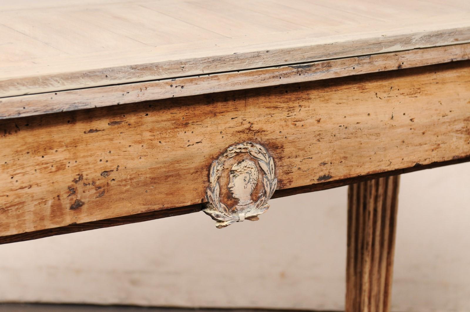 19th Century French Neoclassical Console Table w/Expandable-Top that Doubles, 19th C. For Sale
