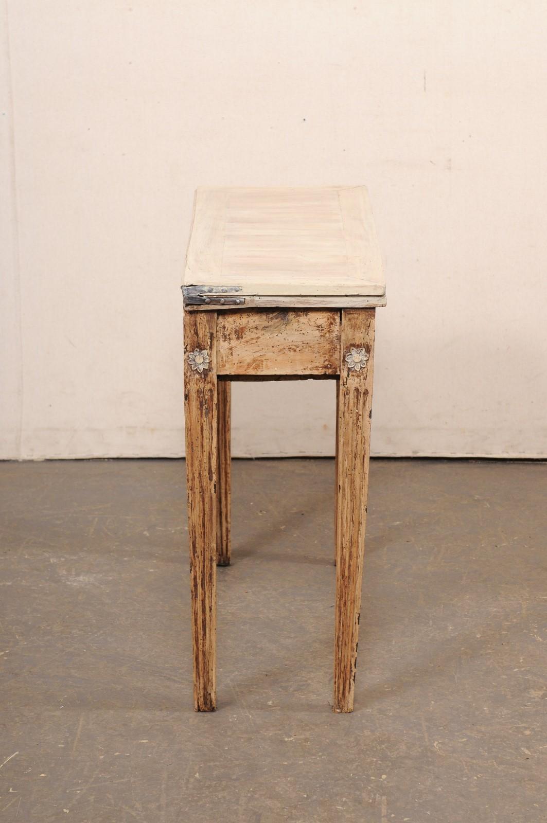 French Neoclassical Console Table w/Expandable-Top that Doubles, 19th C. For Sale 1