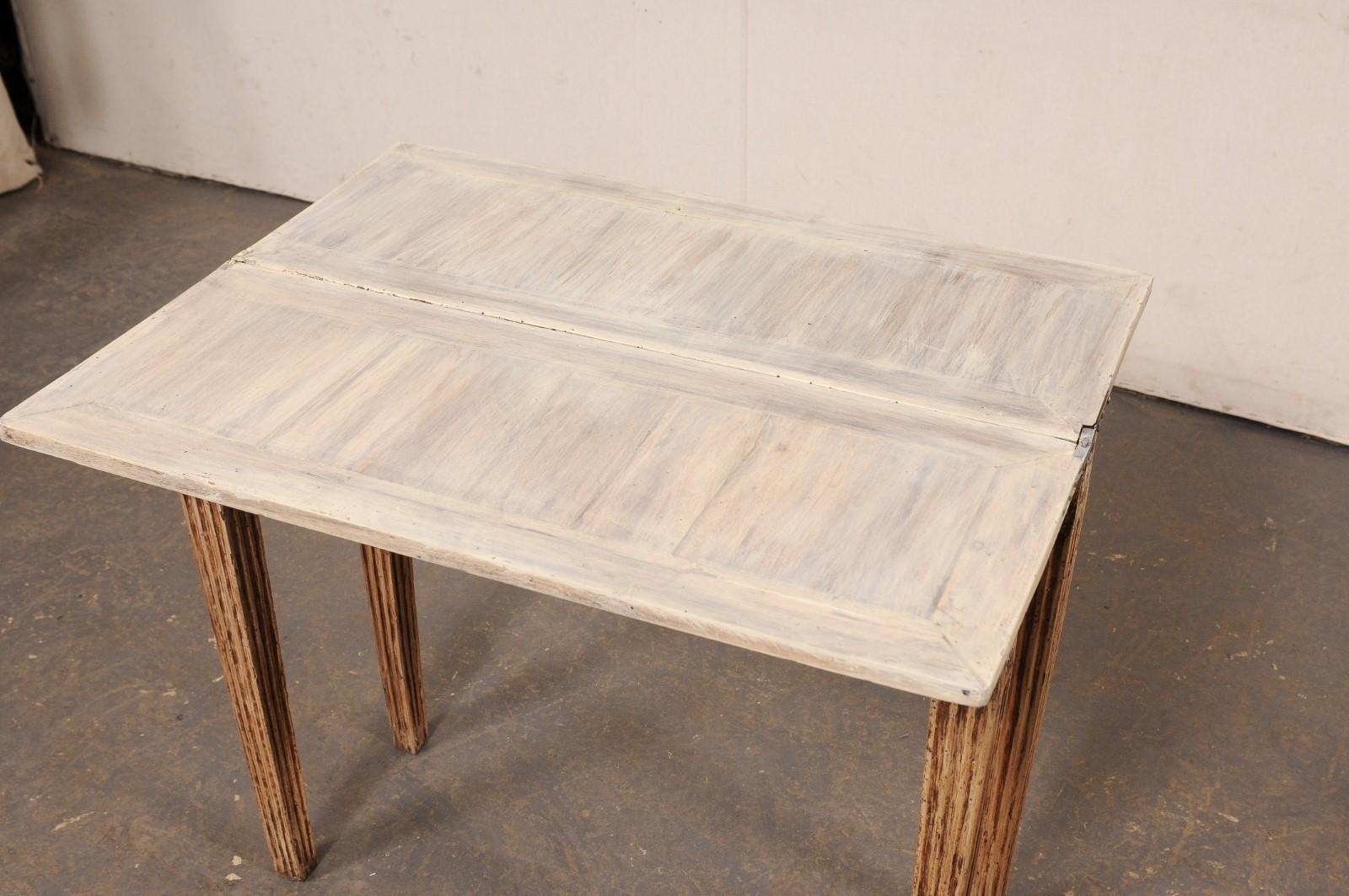 French Neoclassical Console Table w/Expandable-Top that Doubles, 19th C. For Sale 4
