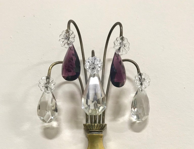 French Neoclassical Crystal Sconces For Sale 1