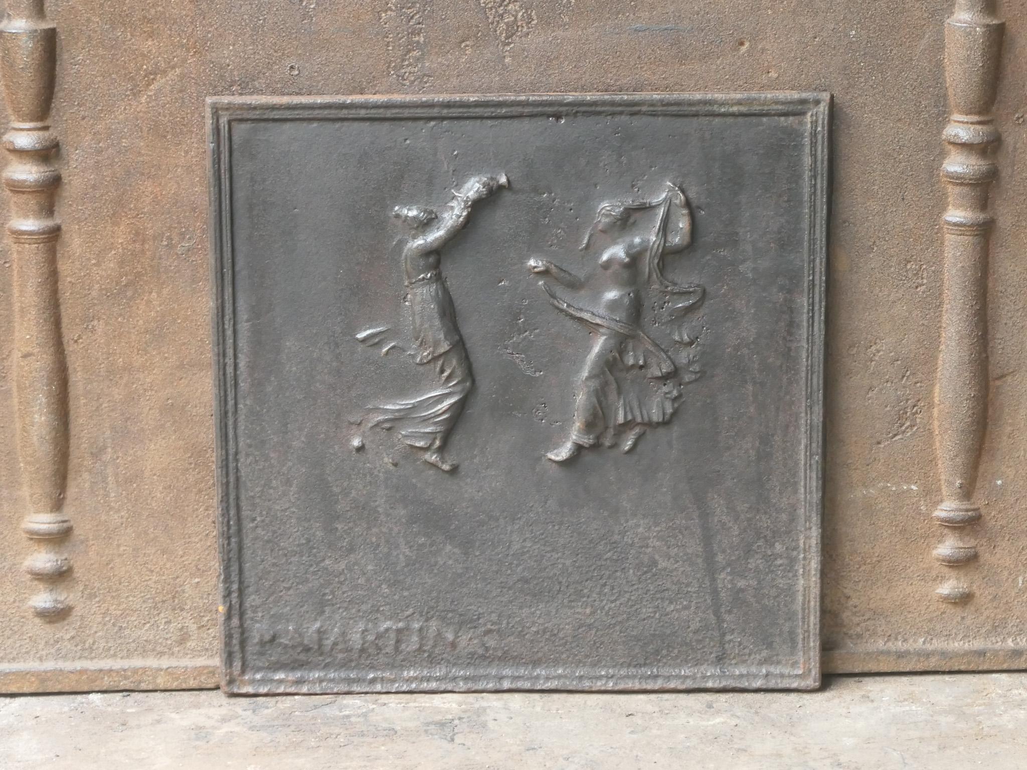 Francese Parafuoco francese neoclassico con ballerine, XVIII-XIX secolo in vendita