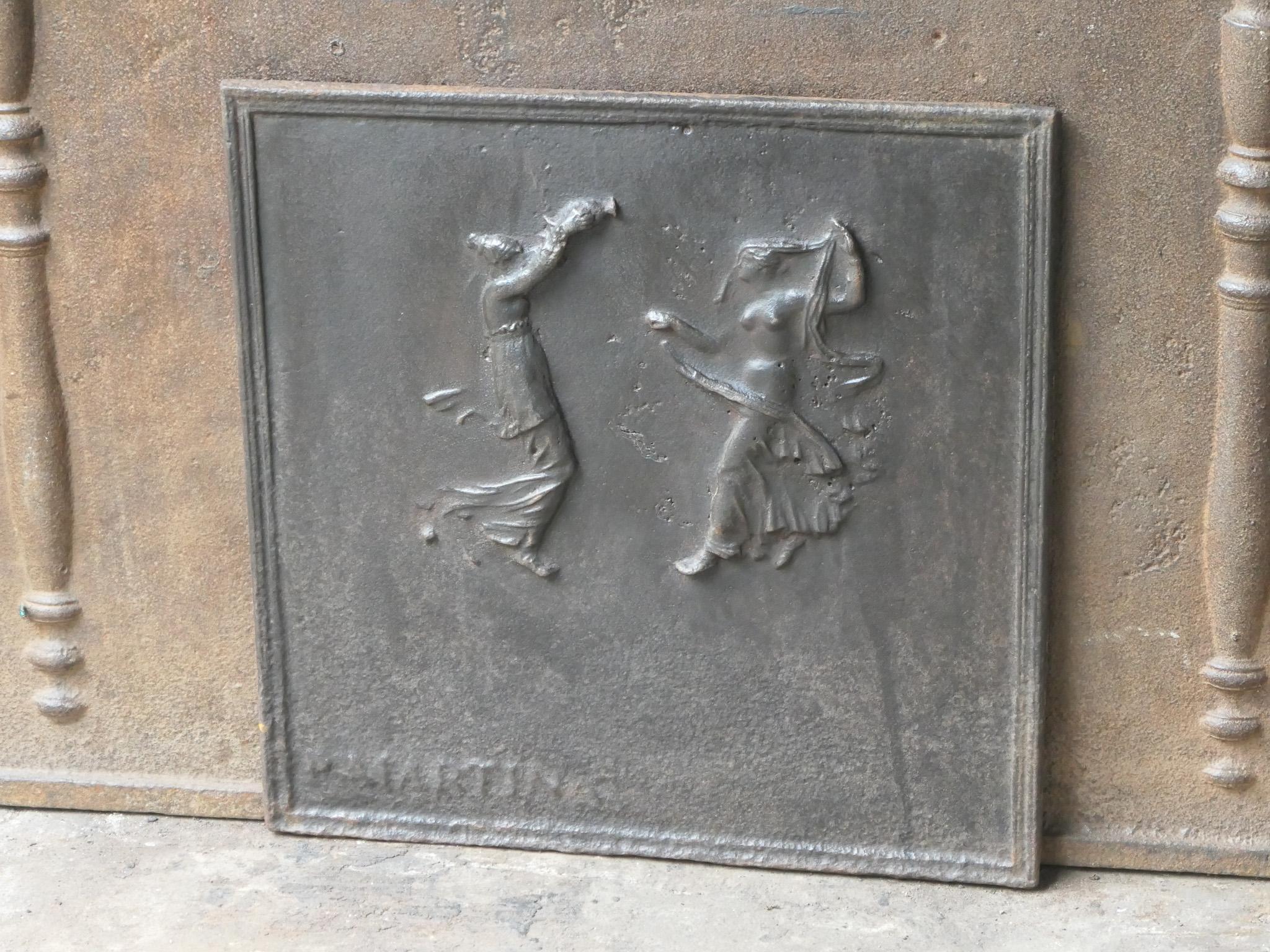 Calco Parafuoco francese neoclassico con ballerine, XVIII-XIX secolo in vendita
