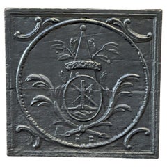 French Neoclassical 'Decorated Pyramid' Fireback / Backsplash