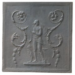 Plaque de cheminée néoclassique française Diana, 18e-19e siècle