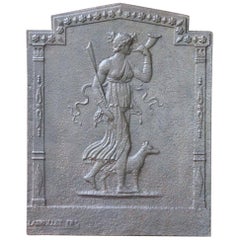 French Neoclassical 'Diana' Fireback, 19th Century