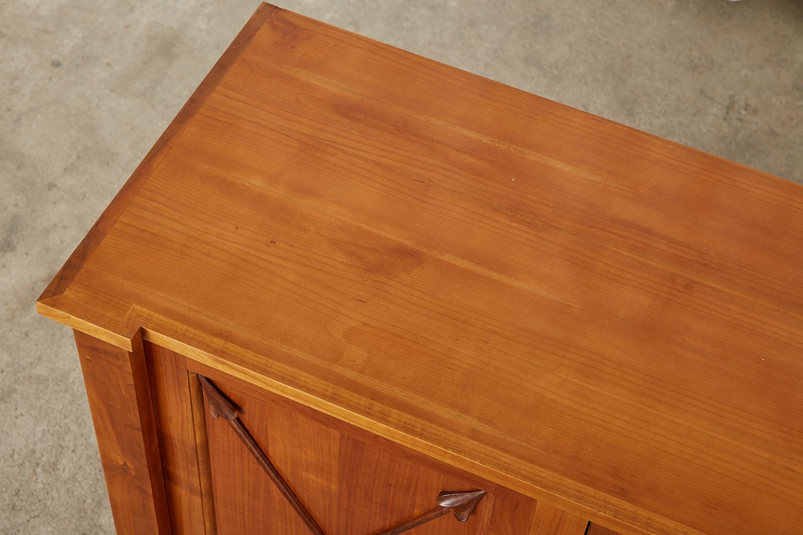 French Neoclassical Directoire Style Fruitwood Sideboard Buffet Server 4