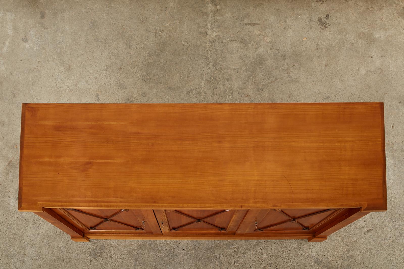 French Neoclassical Directoire Style Fruitwood Sideboard Buffet Server 1
