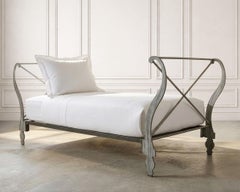 French Neoclassical Directoire Style Iron Sleigh-Form Daybed