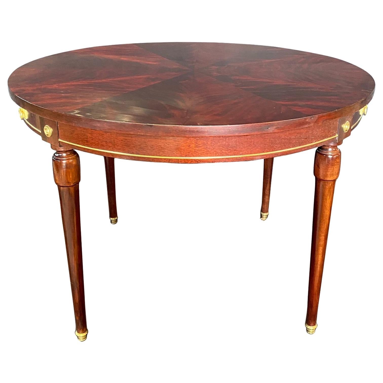 French Neoclassical Empire Style Round Side Table Dining Table 