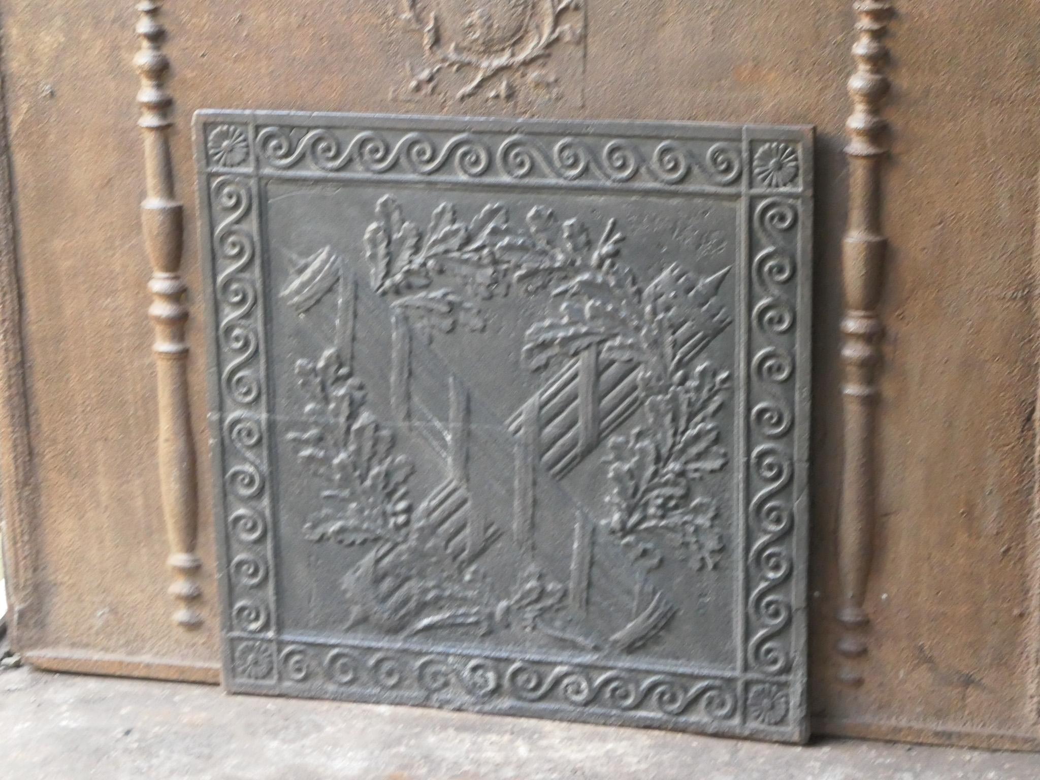 French Neoclassical 'Fasces' Fireback / Backsplash, 18th-19th Century For Sale 9