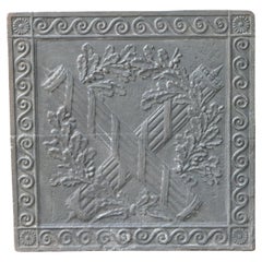 Plaque de cheminée / crédence néoclassique française Fasces, 18e-19e siècle