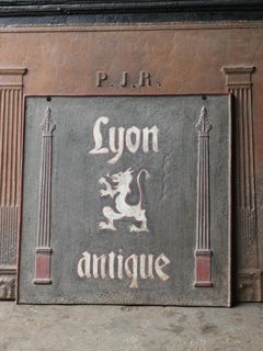 Plaque de cheminée / crédence néoclassique française ancienne, 18e - 19e siècle