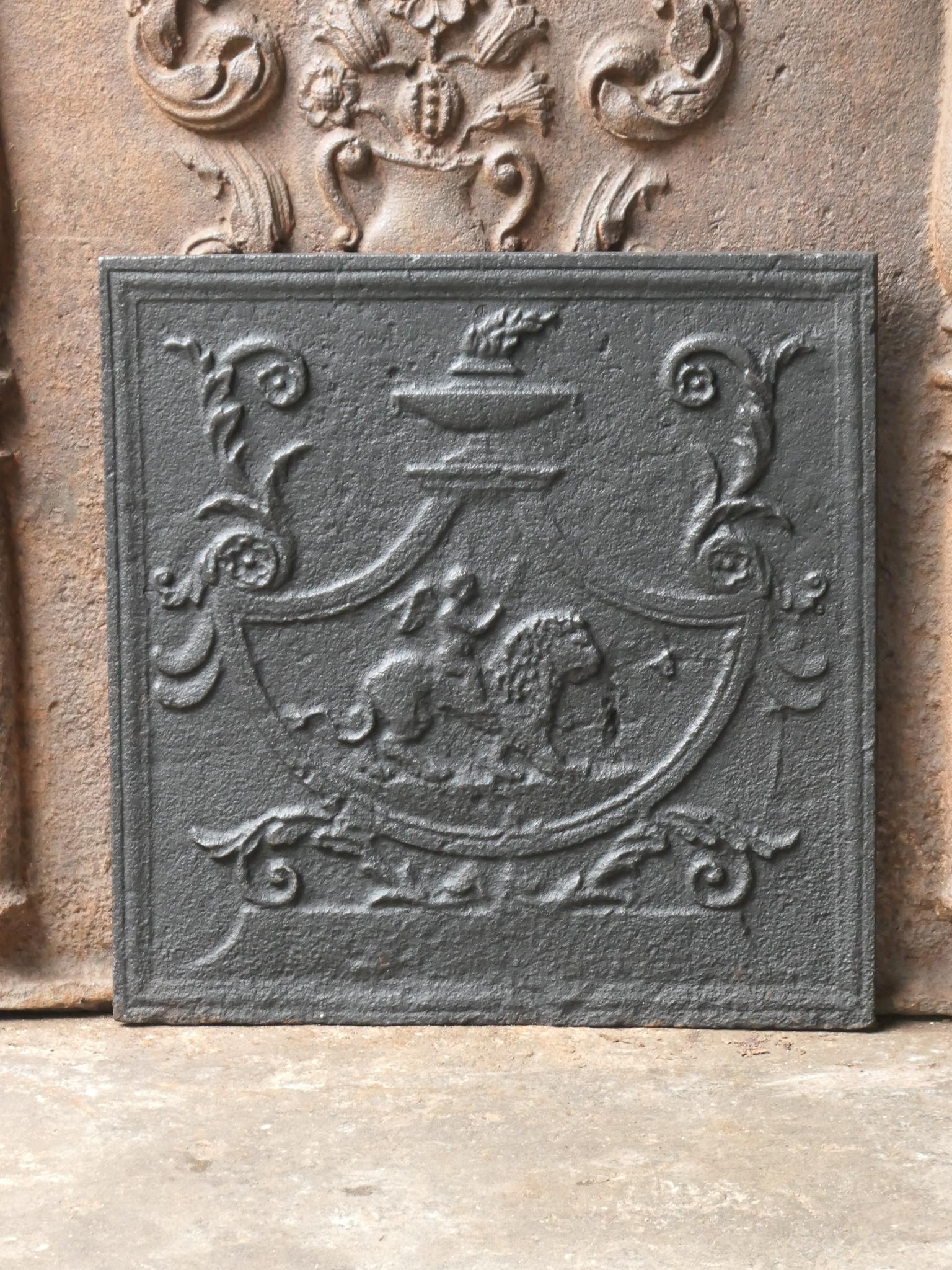 Cast French Neoclassical Fireback / Backsplash, 18th-19th Century For Sale