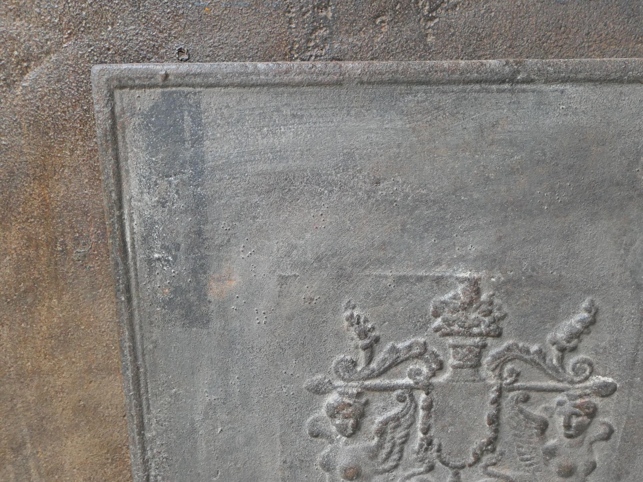 French Neoclassical Fireback / Backsplash, 18th - 19th C. For Sale 2