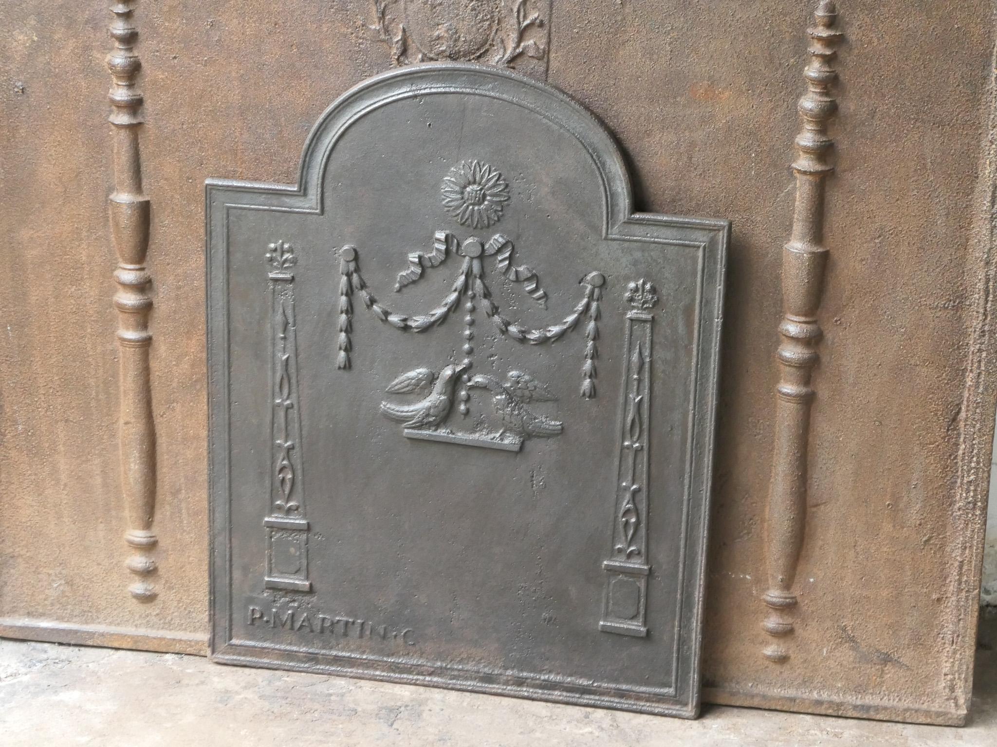 Französische neoklassizistische Kaminrückwand, 18. bis 19. im Zustand „Gut“ im Angebot in Soest, NL