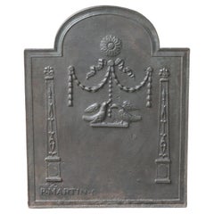 Plaque de cheminée néoclassique française, 18e - 19e siècle