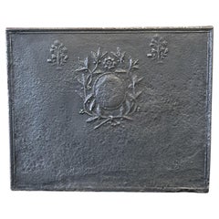 Plaque de cheminée néoclassique française, 19ème siècle
